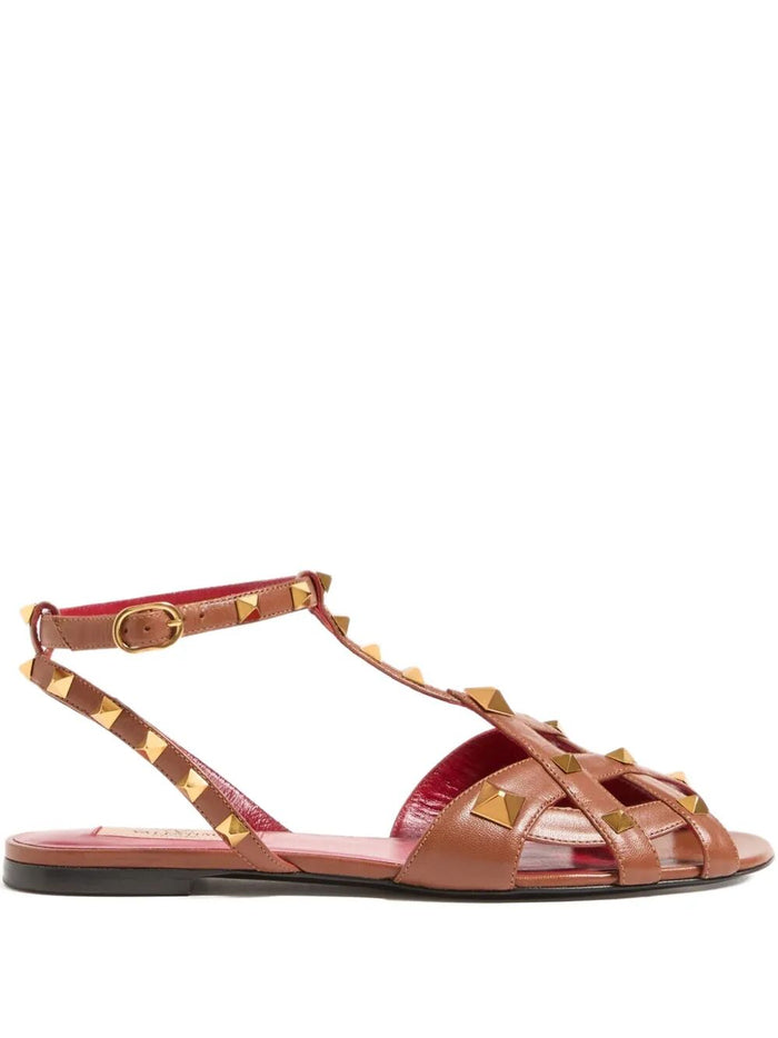 Valentino Garavani Studdy Kidskin Flat Sandals