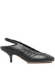Dries Van Noten Leather Slingback Pumps With Topstitched Details