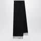 Max Mara Cashmere Stole With Monogram Embroidery In Black