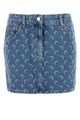 Marine Serre Blue Cotton Skirt