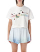 Casablanca Butterfly Boxy Cropped T-Shirt