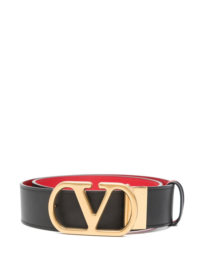 Valentino Garavani Vlogo Signature Leather Belt