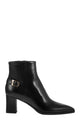 Santoni Elly65 - Leather Ankle Boots With Block Heel
