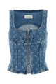 Marine Serre Marine Serre Moon Laser Denim Bustier Top