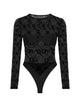 Marine Serre Marine Serre Moonogram Long-Sleeve Bodysuit