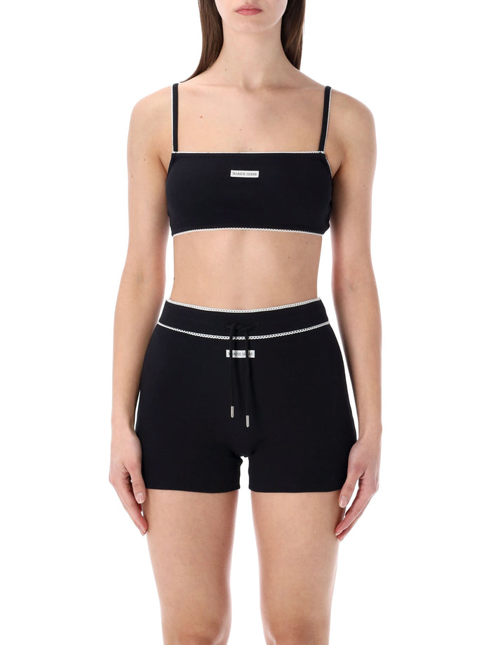 Marine Serre Marine Serre Ribbed Fine Strap Bra