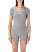 Marine Serre Marine Serre Light Ribbed Squareneck T-Shirt