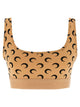 Marine Serre 'Moon Printed Jersey' Cropped Top