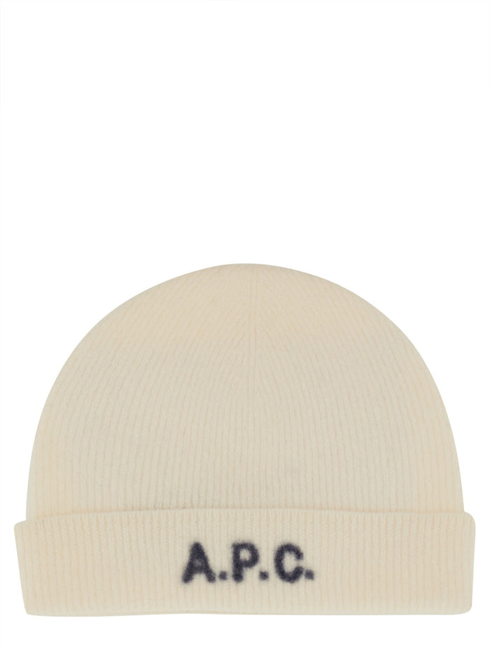 A.p.c. Berretto In Lana Con Logo