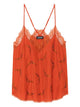 Zadig&Voltaire Christy Red Silk Lingerie Top