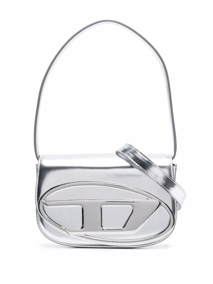 Diesel Silver Logo Plaque Top Handle Bag