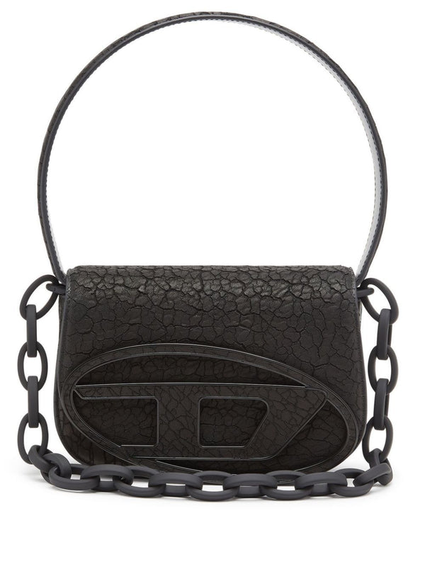 Diesel Black Leather 1Dr Shoulder Bag