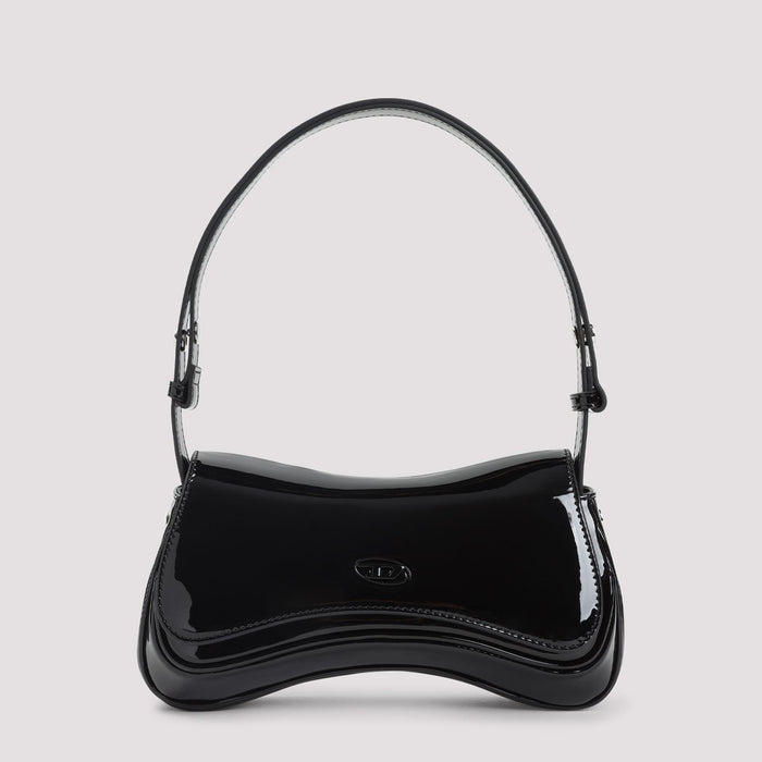 Diesel Black Curved Silhouette Shoulder Bag