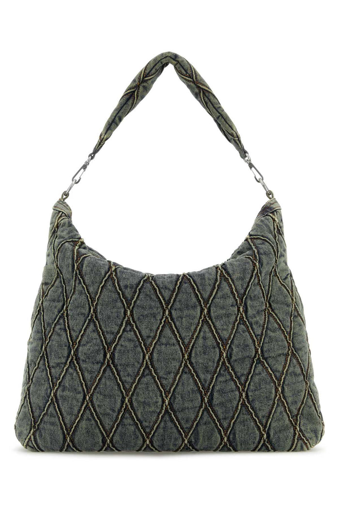 Diesel Grey Cotton Shoulder Bag