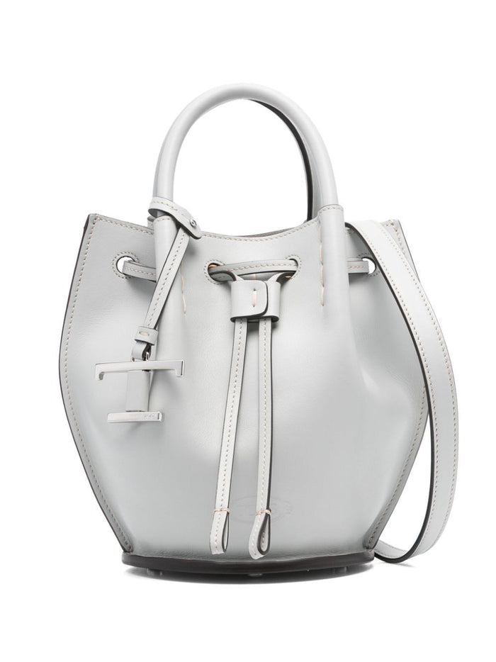 Tod's Logo-Charm Leather Mini Bucket Bag