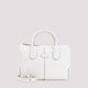 Tod's Stucco White Grained Leather Di Small Shopping Bag