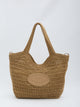 Tod's Raffia And Leather Medium Shopping Bag