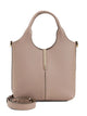 Tod's Leather Mini Tote Bag With Branded Metal Bar Accessory