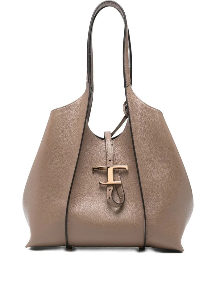 Tod's T Timeless Small Leather Shopping Bag