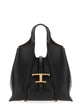 Tod's Black Pebbled Leather Trapeze Bag