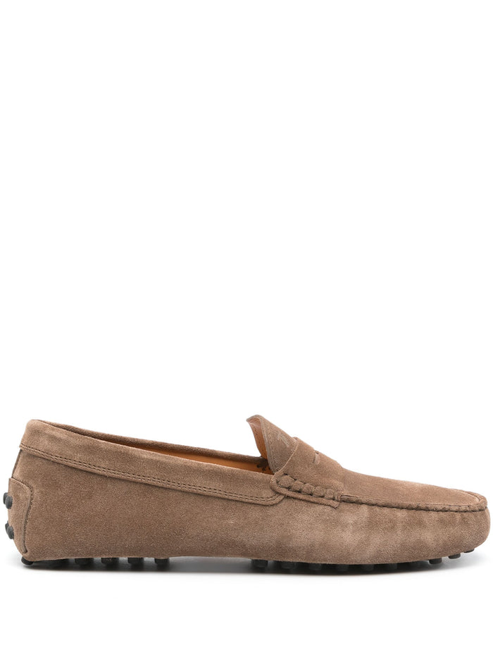 Tod's Brown Suede Gommino Moccasin