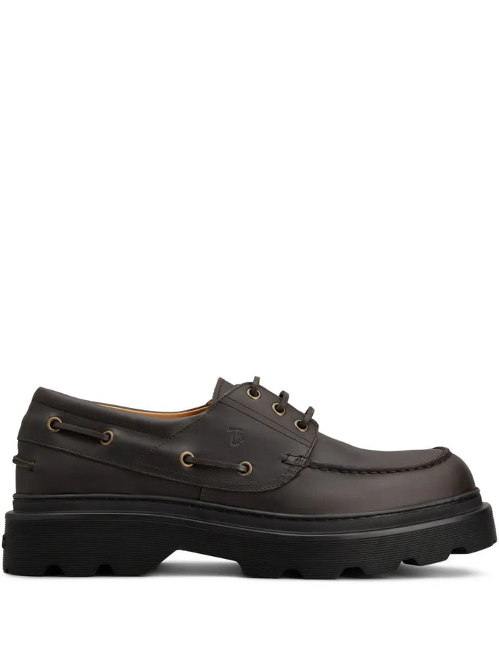 Tod's Brown Calfskin Lace-Ups