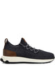 Tod's Navy Blue Leather Flat Shoes