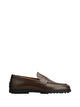 Tod's Brown Gommino Moccasin In Shiny Leather