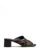 Tod's T-Shaped Band Crossing Smooth Leather And Suede Sandals