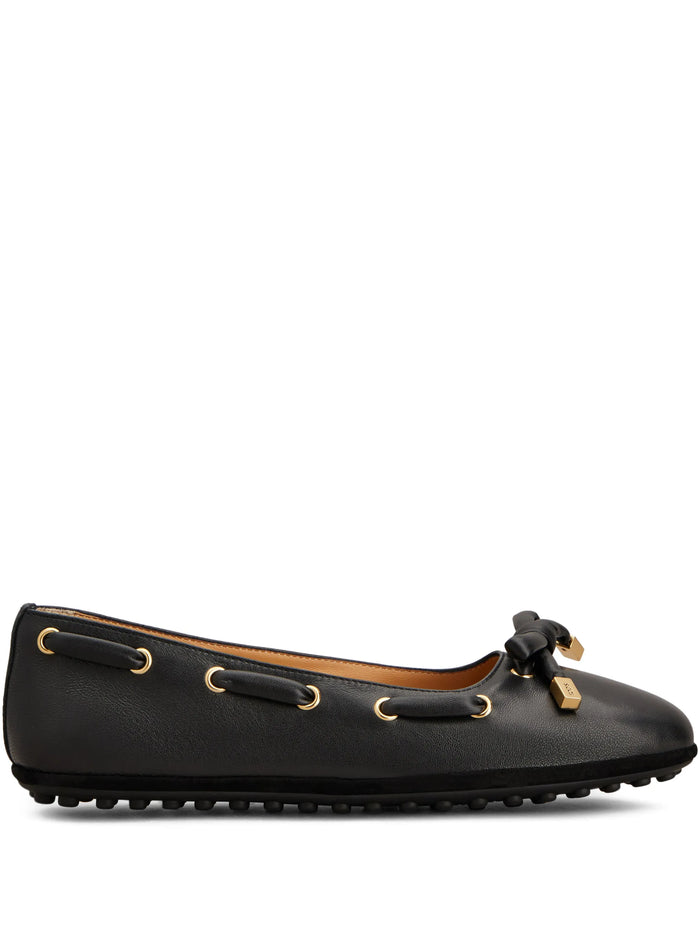Tod's Black Lambskin Goat Woman Shoes