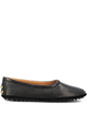Tod's Black Lambskin Flat Shoes