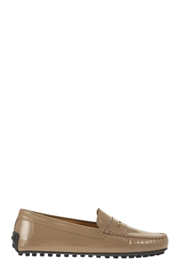 Tod's City Gommino Moccasin In Glossy Leather