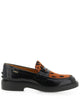 Tod's Leather Loafers With Animal-Print Panel