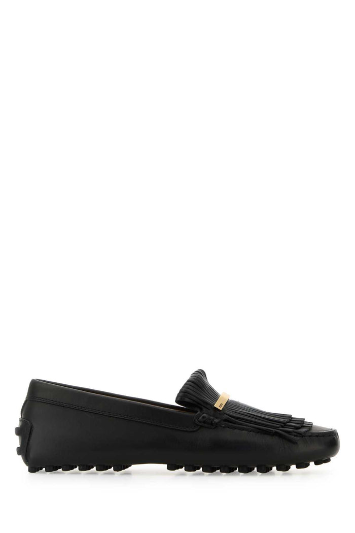 Tod's Black Calfskin Loafers