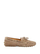 Tod's Loafer In Suede Leather Beige