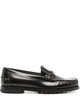 Tod's Moccasins In Black Brushed Calf Leather
