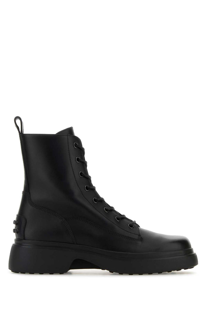 Tod's Platform Combat Boots With Lace-Up Design