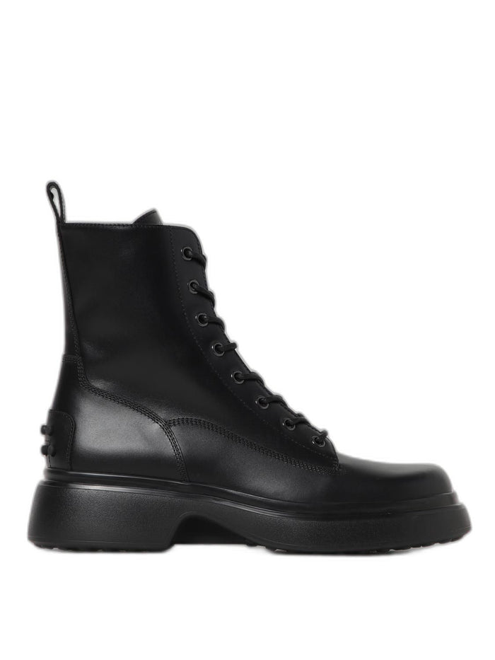 Tod's Black Leather Ankle Boots