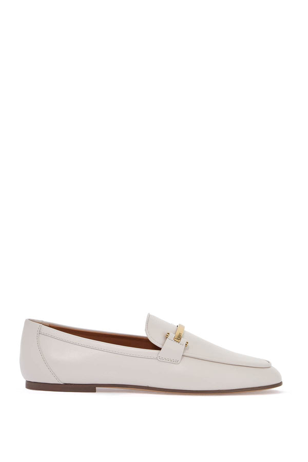Tod's Branded Metal Bar Leather Loafers