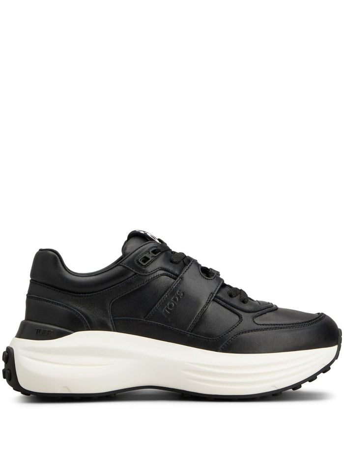 Tod's Black Calf Leather Sneakers