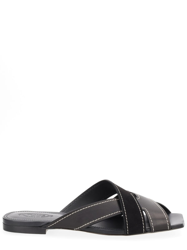 Tod's Black Calfskin Goat Leather