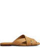 Tod's Flat Leather Sandals With Crossed Straps