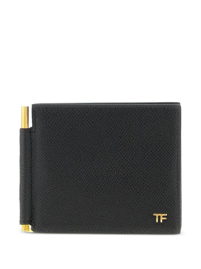 Tom Ford Grained Leather Money Clip Wallet