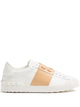 Valentino Garavani Open Leather Sneakers With Contrast Band And Stud Details