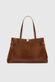 Yuzefi Gyoza Tote Leather Leather Brown