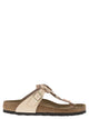 Birkenstock Gizeh Flowers – Natural Leather Thong Sandal With Floral Appliqués