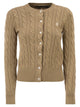 Polo Ralph Lauren Cable Knit Cotton Crew Neck Cardigan