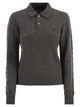 Polo Ralph Lauren Wool And Cashmere Polo Shirt With Cable Knit