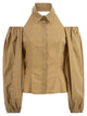 Mvp Wardrobe Cotton Shirt With Balloon Sleeves