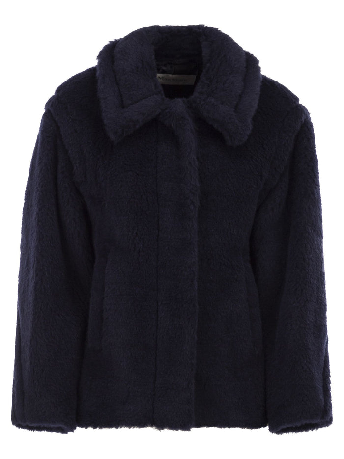 Maxmara Mxmfuggito - Cropped Coat In Alpaca, Wool And Silk Teddy Fabric